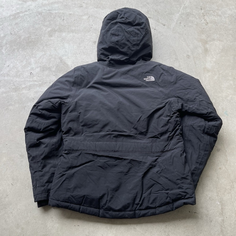 The North Face Puffer Jacket Parka Womens M Black Hyvent Goose Down Hooded - Picture 6 of 7